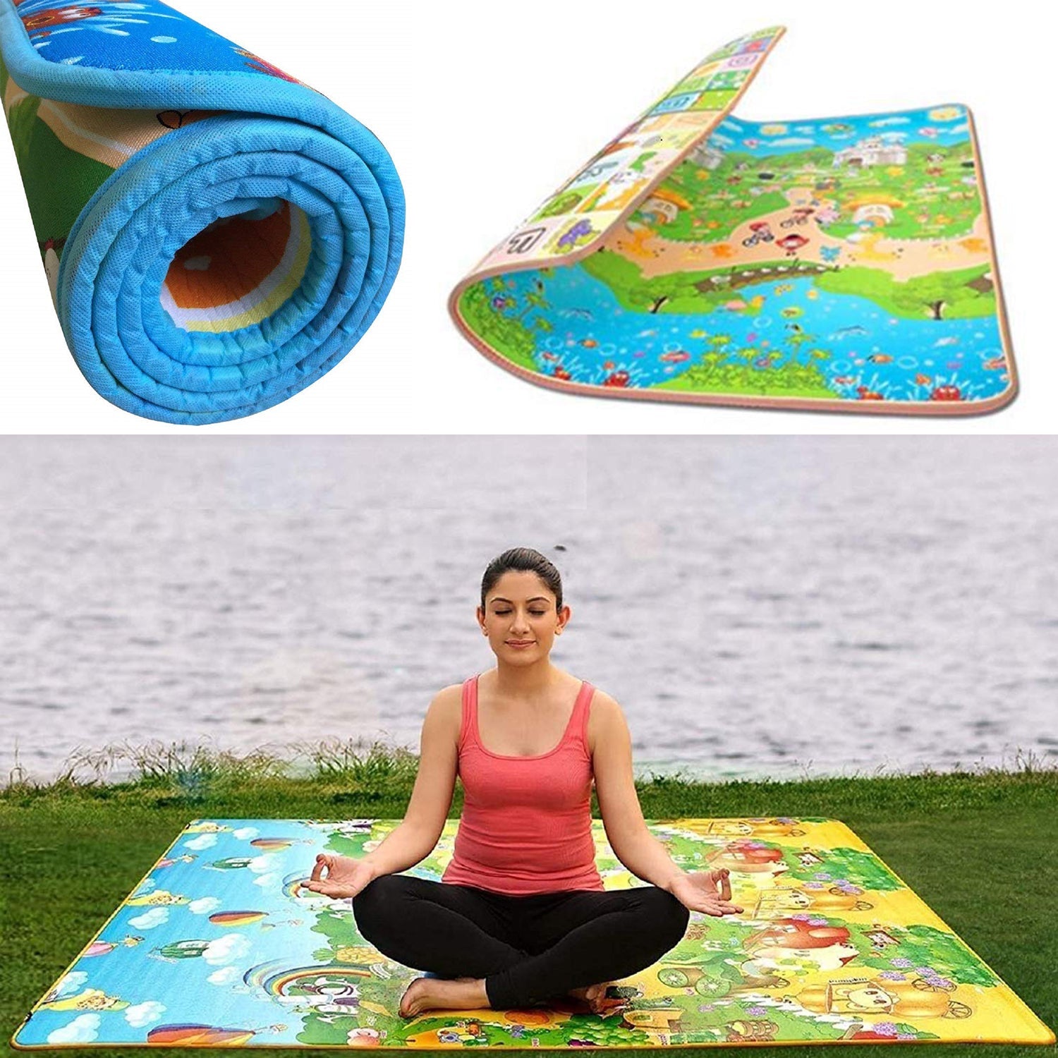 8059 Waterproof Double Side Baby Play Floor Mat for Kids Home With Bag (Size 120 x 180cm) 8059 Waterproof Double Side Baby Play Floor Mat for Kids Home With Bag (Size 120 x 180cm)